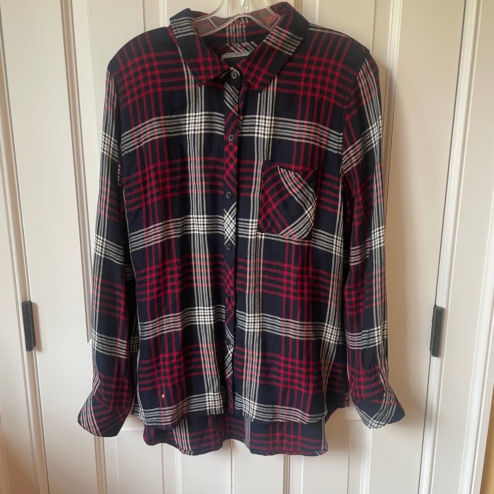 Rails Hunter Plaid Button Down Flannel Shirt Sz L